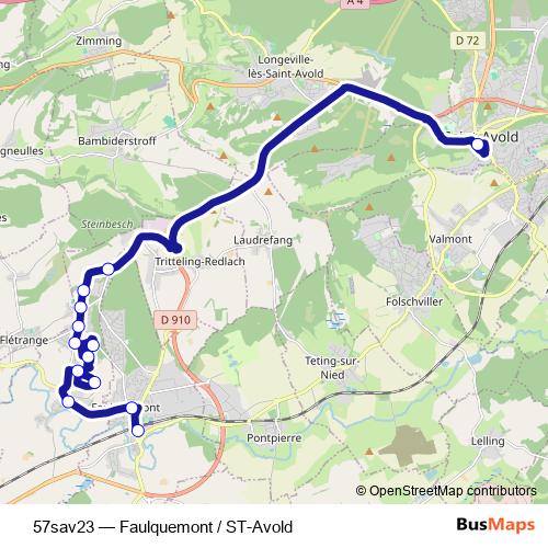 57sav23 bus Line Map