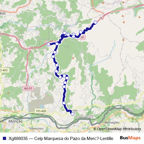 Xg888035 bus Line Map