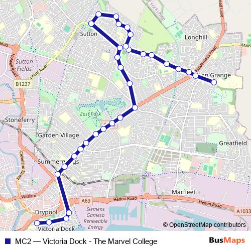 MC2 bus Line Map