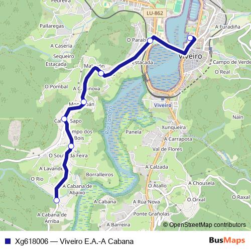 Xg618006 bus Line Map