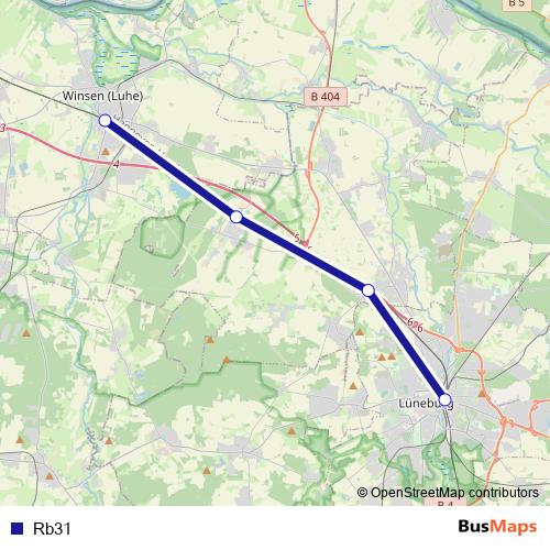 Rb31 bus Line Map