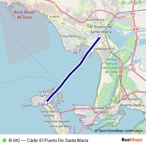 B-042 ferry Line Map