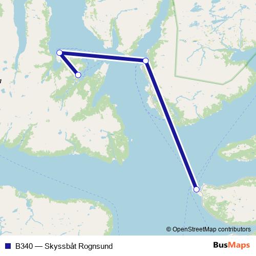 B340 ferry Line Map