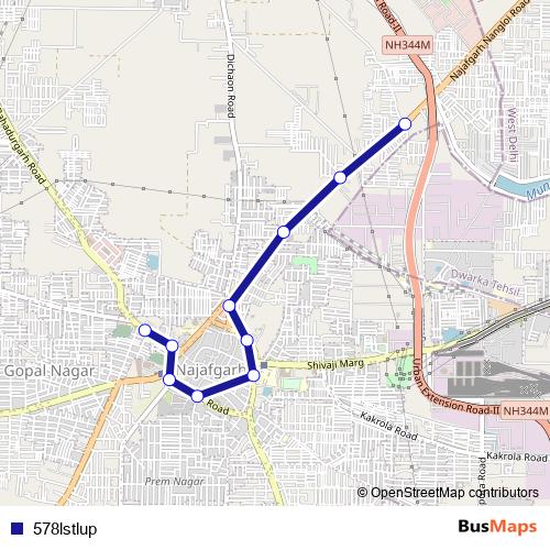 578lstlup bus Line Map