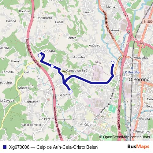 Xg670006 bus Line Map