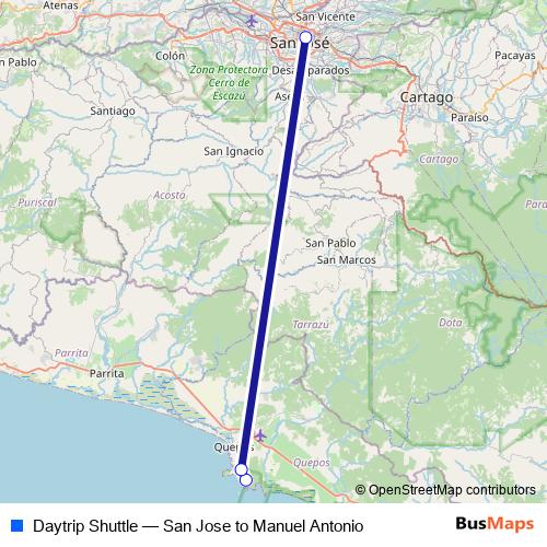 Daytrip Shuttle bus Line Map