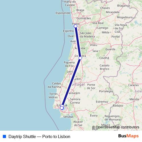 Daytrip Shuttle bus Line Map