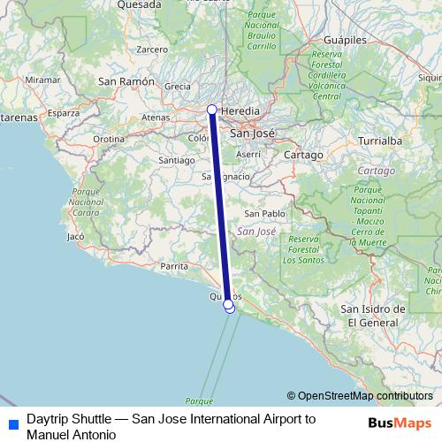 Daytrip Shuttle bus Line Map