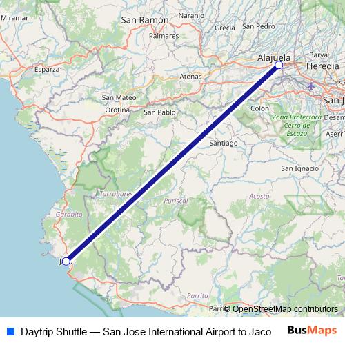 Daytrip Shuttle bus Line Map
