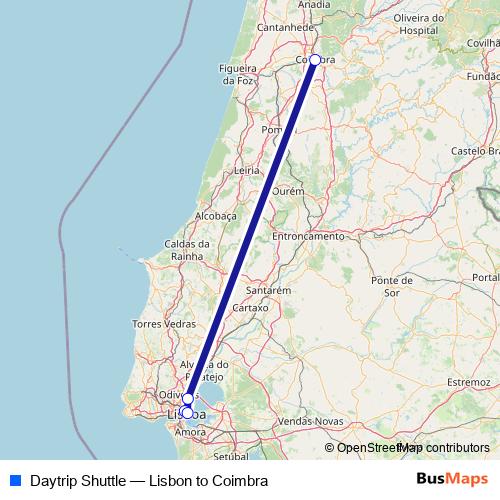 Daytrip Shuttle bus Line Map