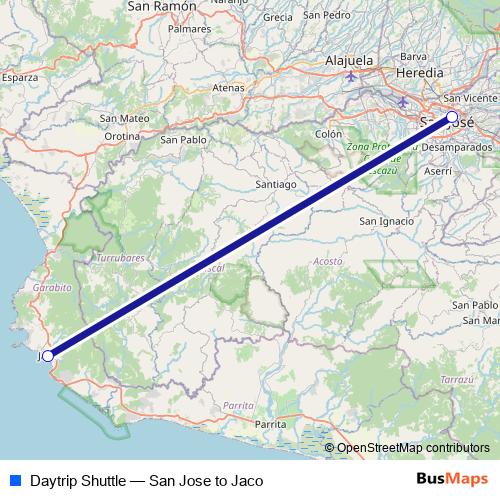 Daytrip Shuttle bus Line Map