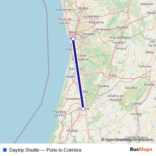 Daytrip Shuttle bus Line Map