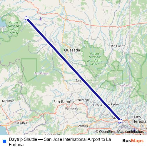 Daytrip Shuttle bus Line Map