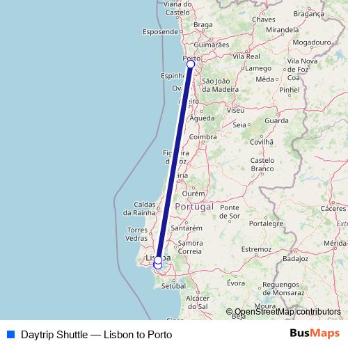 Daytrip Shuttle bus Line Map