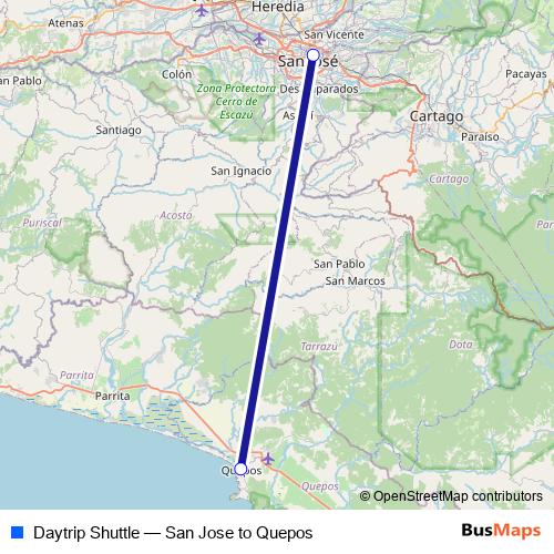 Daytrip Shuttle bus Line Map