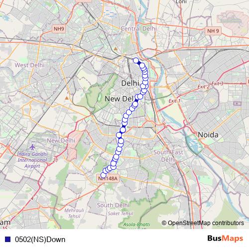 0502(NS)Down bus Line Map