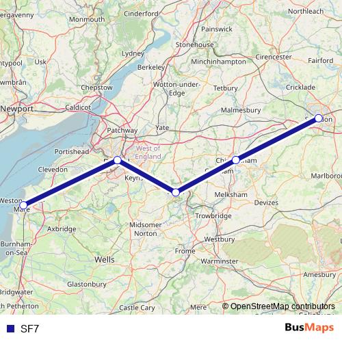SF7 bus Line Map