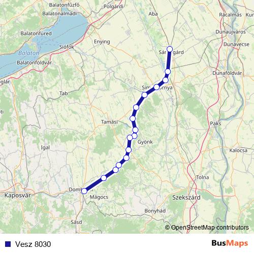 Vesz 8030 rail Line Map