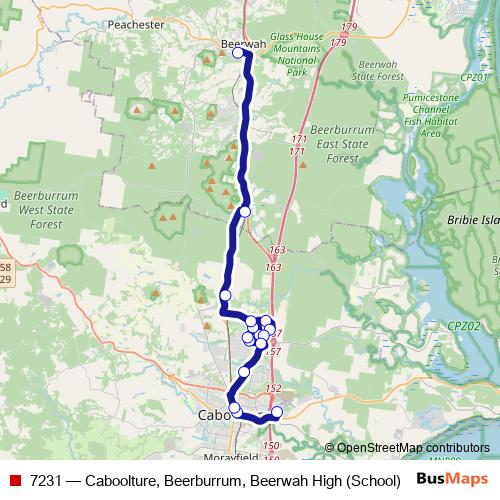 7231 bus Line Map