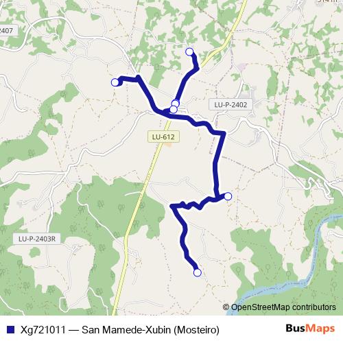 Xg721011 bus Line Map