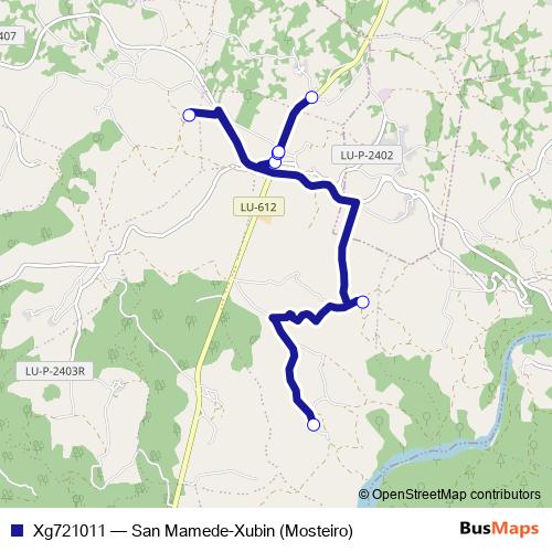 Xg721011 bus Line Map