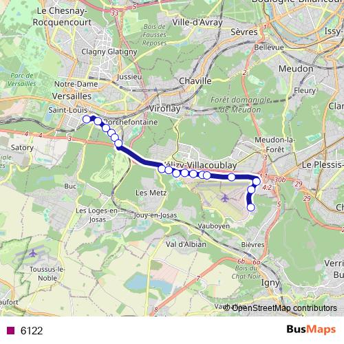 6122 bus Line Map
