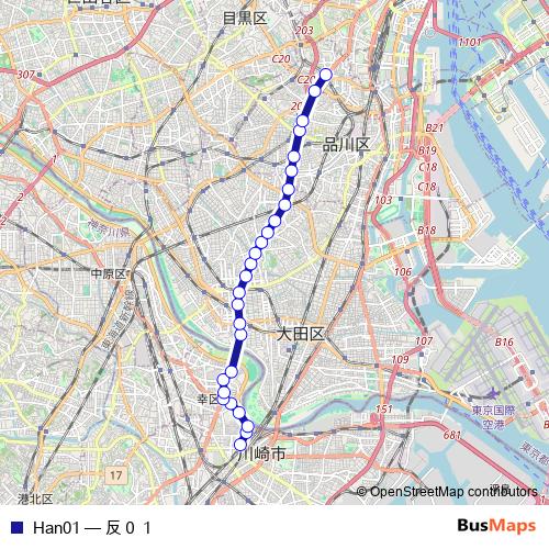 Han01 bus Line Map