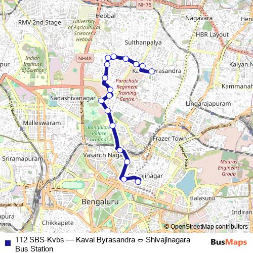 112 SBS-Kvbs bus Line Map