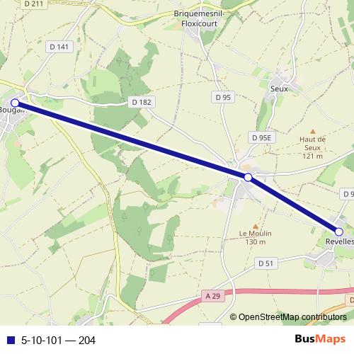 5-10-101 bus Line Map