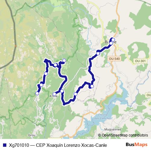 Xg701010 bus Line Map