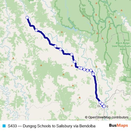 S433 bus Line Map