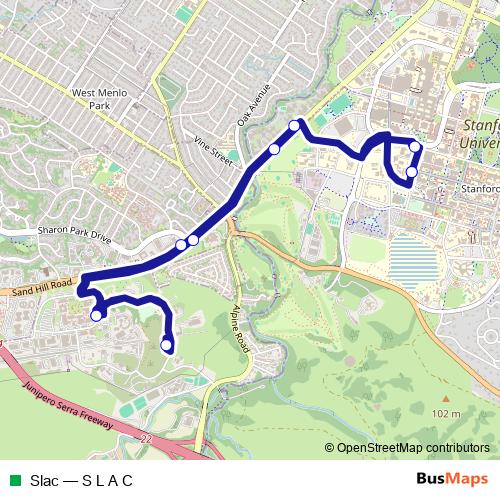 Slac bus Line Map