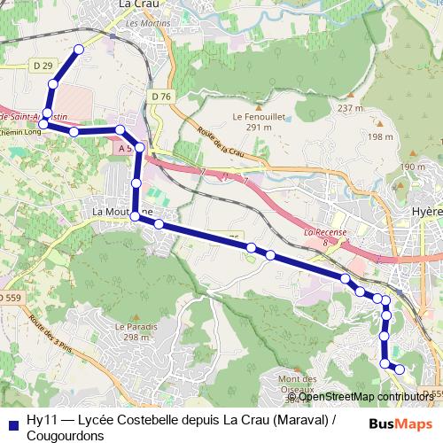 Hy11 bus Line Map