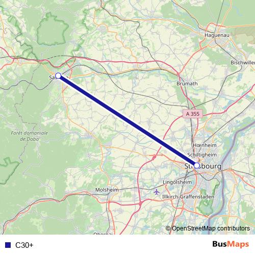 C30+ bus Line Map