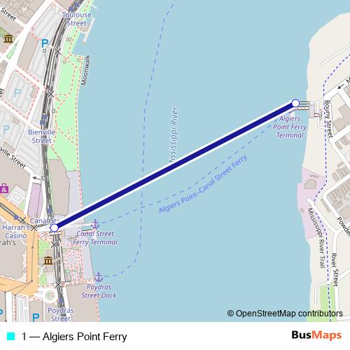 1 ferry Line Map