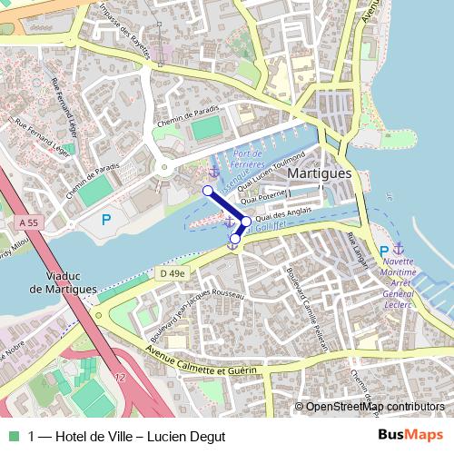 1 ferry Line Map