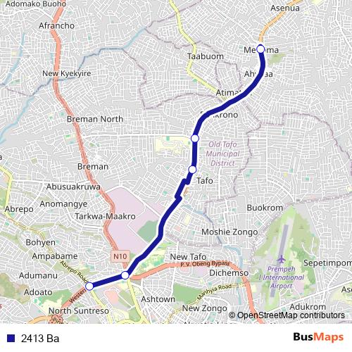 2413 Ba bus Line Map