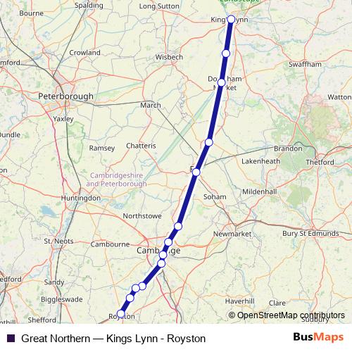 Great Northern rail Line Map
