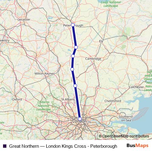 Great Northern rail Line Map