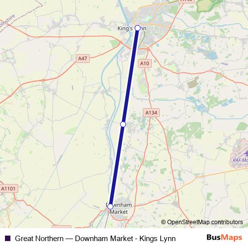 Great Northern rail Line Map