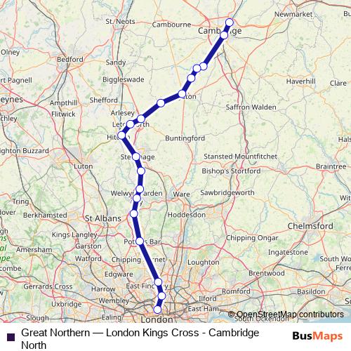 Great Northern rail Line Map