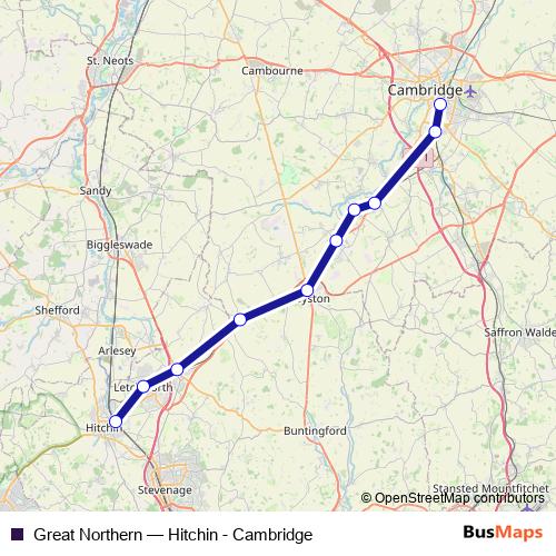 Great Northern rail Line Map