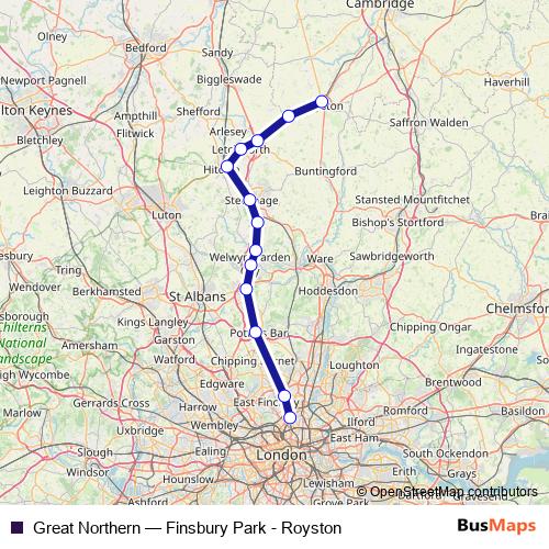 Great Northern rail Line Map