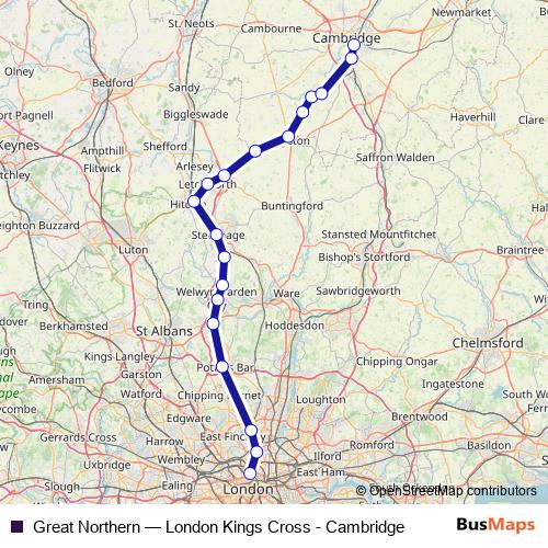 Great Northern rail Line Map