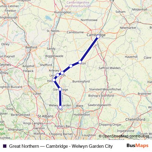 Great Northern rail Line Map