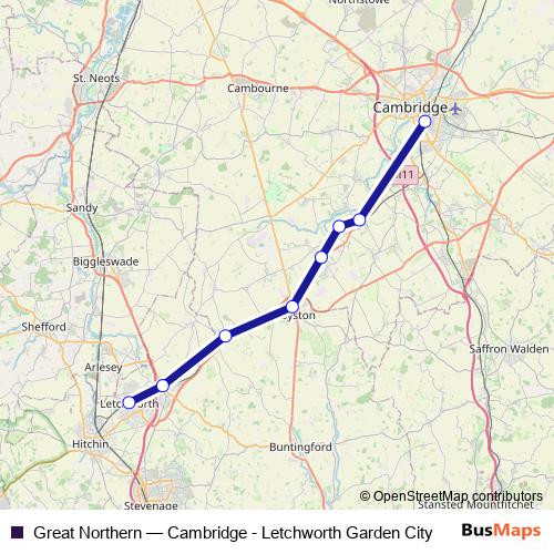 Great Northern rail Line Map