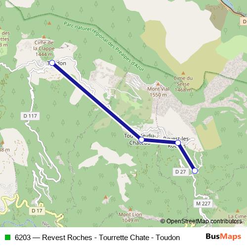 6203 bus Line Map