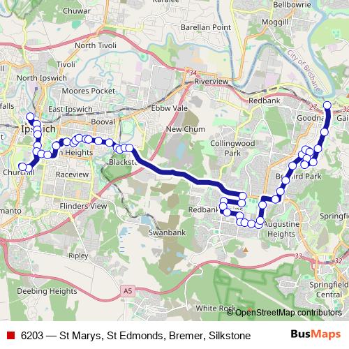 6203 bus Line Map