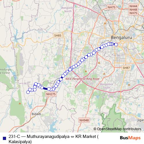 231-C bus Line Map