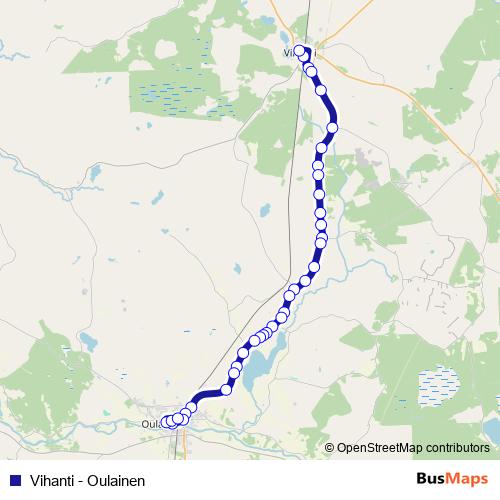 Vihanti - Oulainen bus Line Map